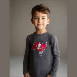 NFL Team Apparel Unisex‎ Kids Shirt Sz XL 14 16 Tampa Bay Buccaneers Gray